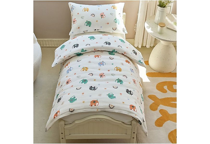 KEAYOO Kinderbettwäsche Muslin Bettwäsche Baumwolle Double Gauze, 2 teilig, günstig online kaufen