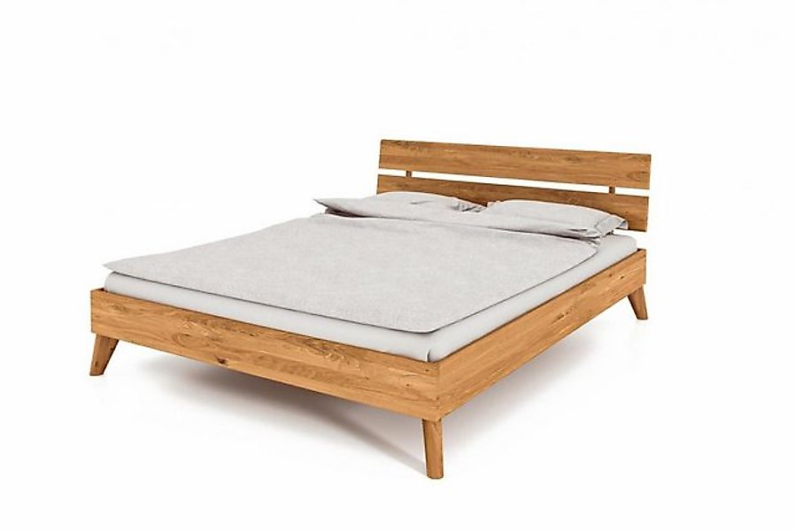 Natur24 Bett Bett Gerg 2 Sonderlänge 200x220 Wildeiche Holzkopfteil und Hol günstig online kaufen