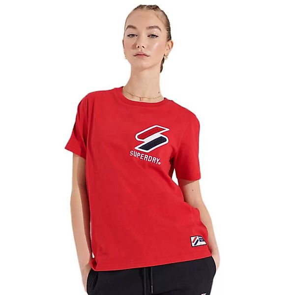 Superdry Sportstyle Chenille Kurzarm T-shirt M Risk Red günstig online kaufen
