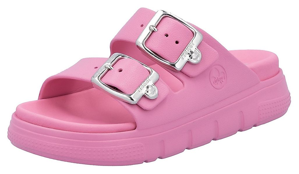 Rieker Pantolette, Plateau, Sommerschuh, Schlappen in Weite G (weit) günstig online kaufen