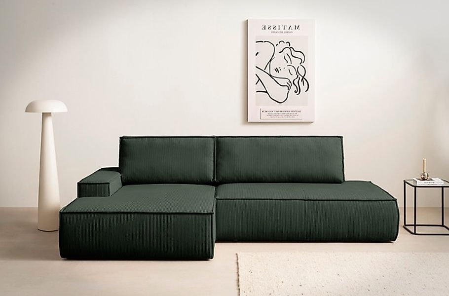 Home affaire Ecksofa »SHERWOOD, Schlafsofa in L-Form offen (275cm), Cord, L günstig online kaufen