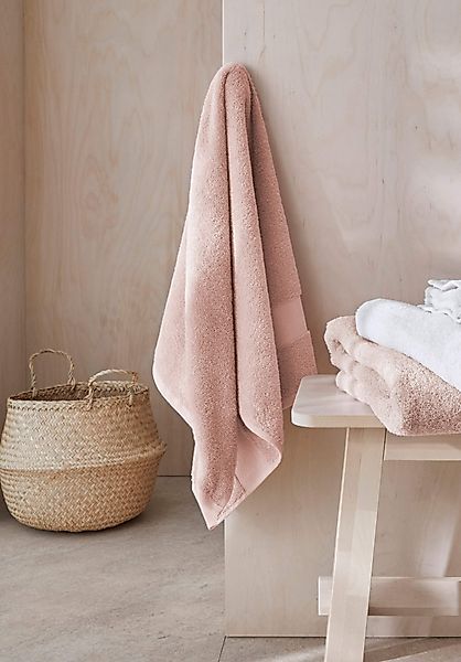 hessnatur Frottier Handtuch aus Bio-Baumwolle - rosa - Größe 50x100 cm günstig online kaufen