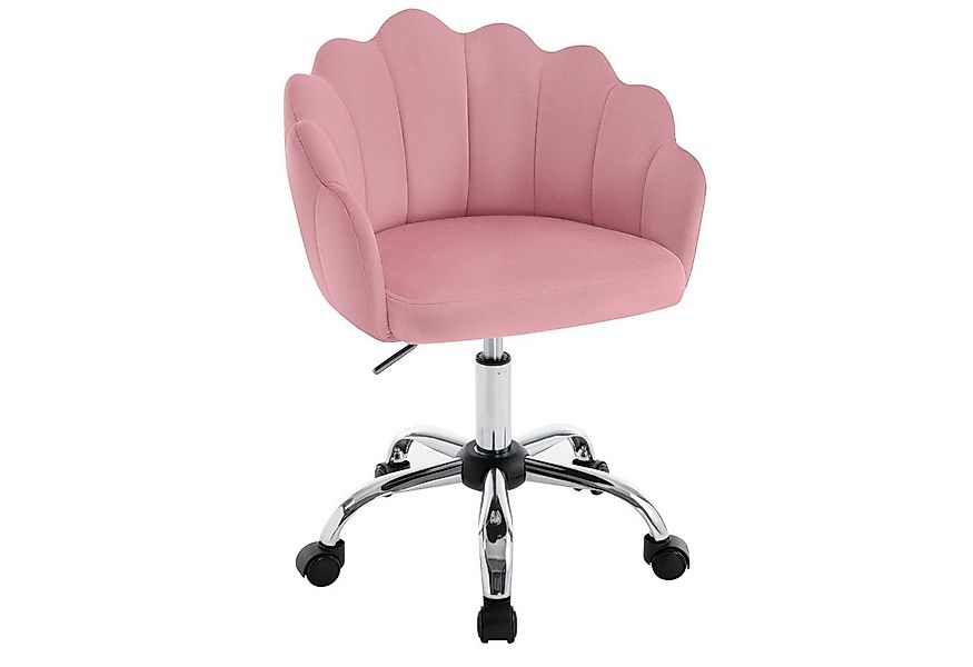 Woltu Schreibtischstuhl (1 St), Schminktisch Stuhl Samt, Drehstuhl mit Blüt günstig online kaufen