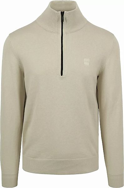 BOSS Kanobix Half Zip Pullover Ecru - Größe M günstig online kaufen