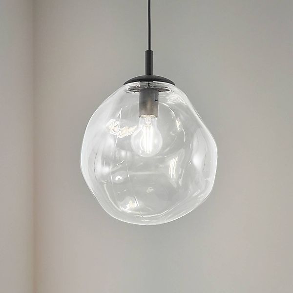 Hängeleuchte Sol Mini, Glas, Ø 25 cm, schwarz/klar günstig online kaufen