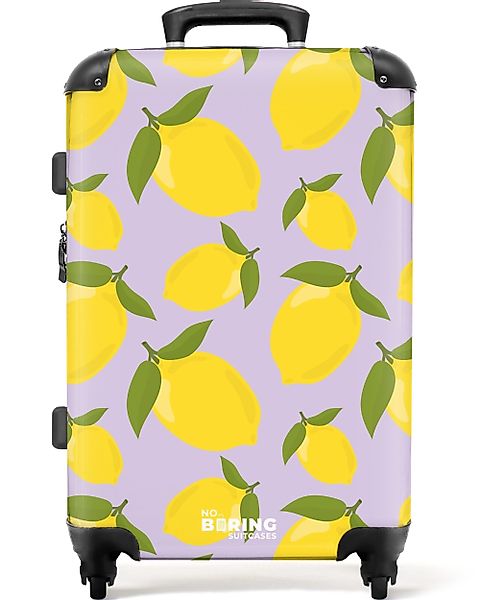 NoBoringSuitcases.com© Hartschalen-Trolley Pastellviolett mit Zitronen 67 günstig online kaufen