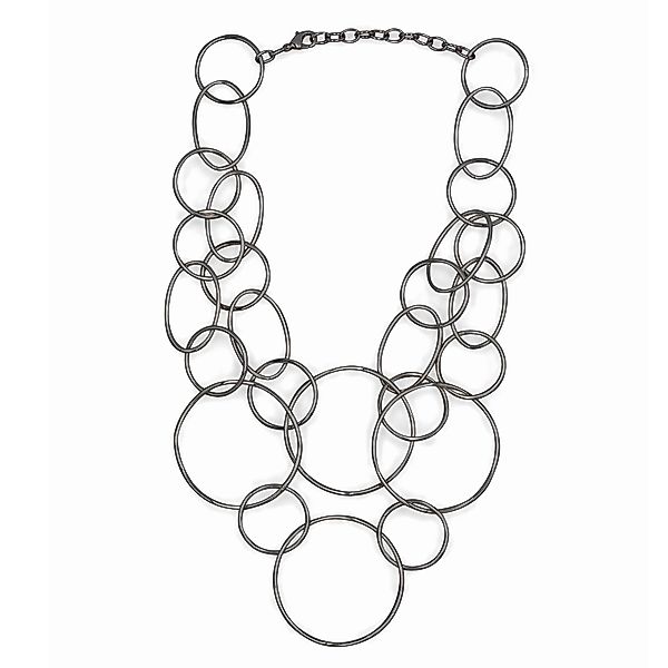 Steuer Collierkettchen Collier aus Ringen rhodiumfarben günstig online kaufen