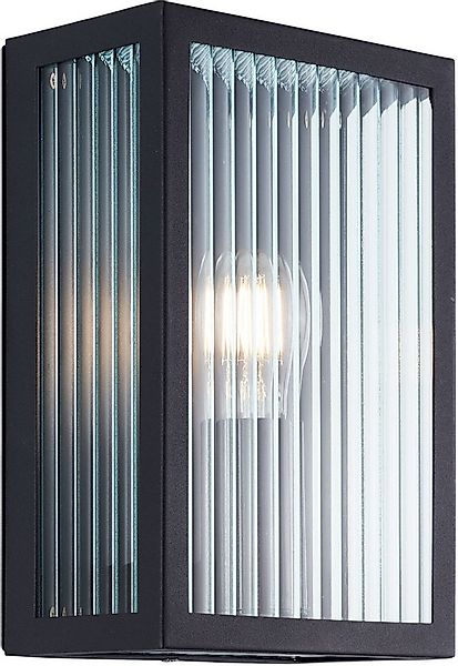 my home Außen-Wandleuchte GETTA - Außenleuchte, ohne Leuchtmittel, Riffelgl günstig online kaufen