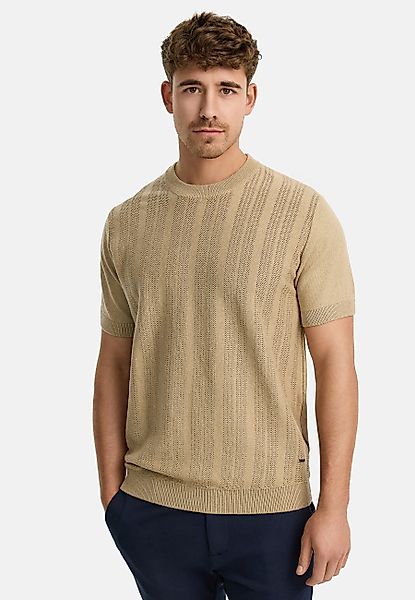 Indicode T-Shirt INVarson mit vertikalem Strickmuster günstig online kaufen