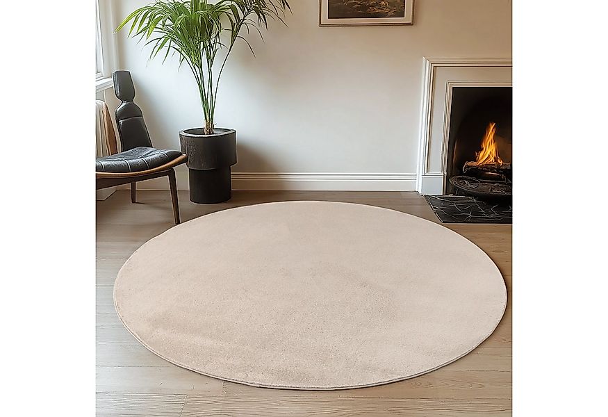 Ayyildiz Teppiche Teppich JOY 1400, rund, Höhe: 11 mm, uni Kurzflor, Wohnzi günstig online kaufen