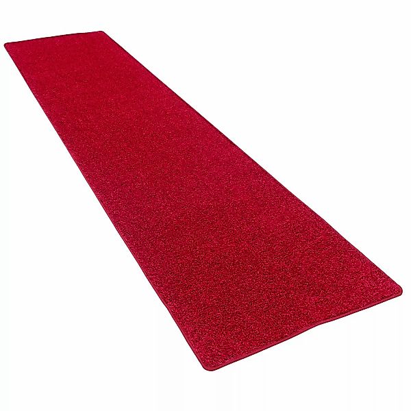 Snapstyle Hochflor Velours Teppich Läufer Mona Rot 100x300cm günstig online kaufen