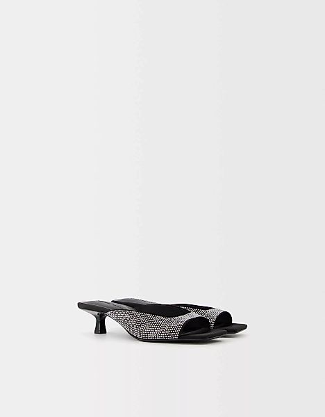 Bershka Absatzsandalen Im Mules-Stil Mit Glitzer Damen 37 Schwarz günstig online kaufen