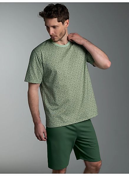 Trigema Schlafanzug "TRIGEMA Pyjama mit Allover Tetris Muster" 1 günstig online kaufen