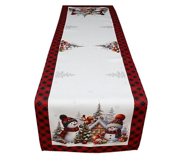 texpot Tischdecke Tischläufer Druck Schneemänner Tischtuch (1-tlg) günstig online kaufen