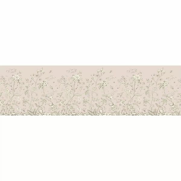 Sanders & Sanders Selbstklebende Tapetenbordüre Blumenmuster Beige 13.8 x 5 günstig online kaufen