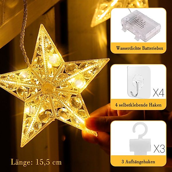 Elegear LED-Lichterkette 0.8M Lichtervorhang mit haken günstig online kaufen