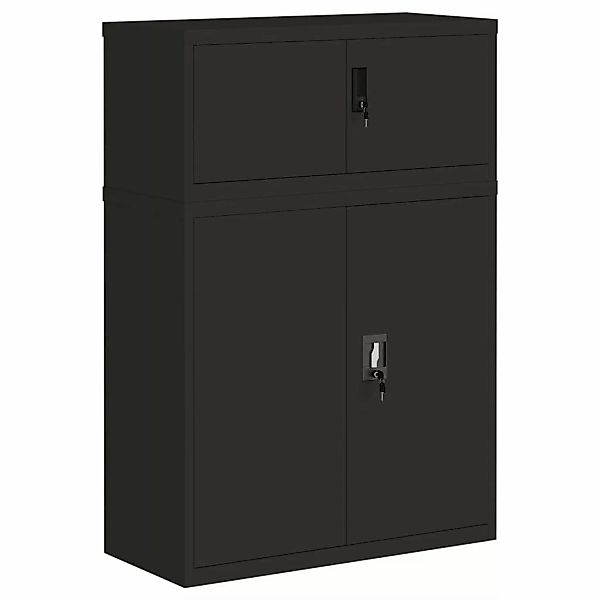 vidaXL Aktenschrank Schwarz 90x40x130 cm Stahl günstig online kaufen