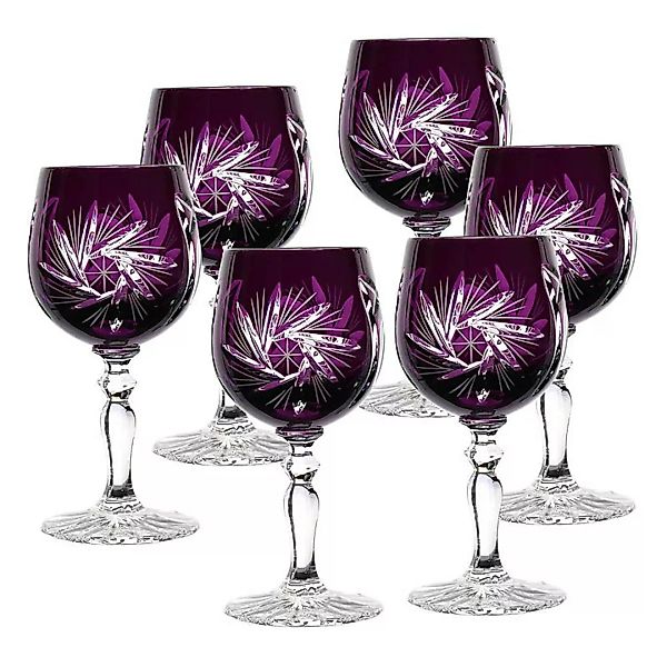 Likörglas violett Schleuderstern 6er Set (60ml) günstig online kaufen