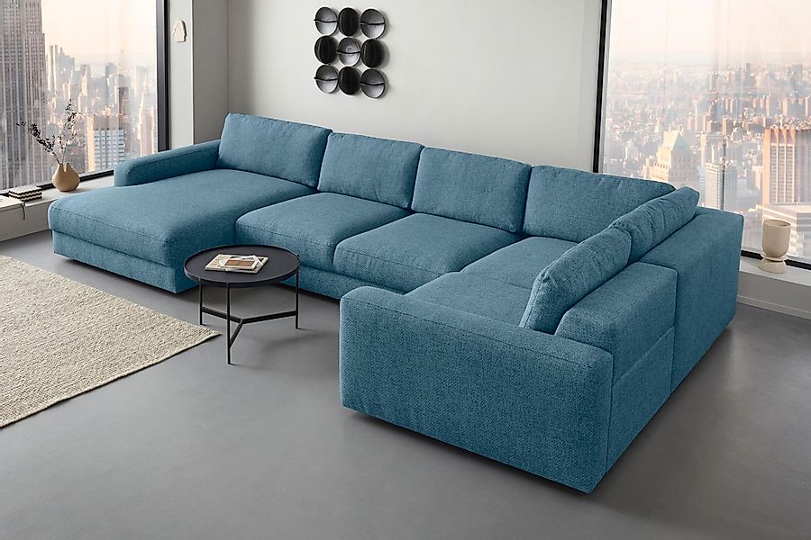 Home affaire Wohnlandschaft "Bloomfield, Mega Polsterecke, Breite 390cm, vi günstig online kaufen