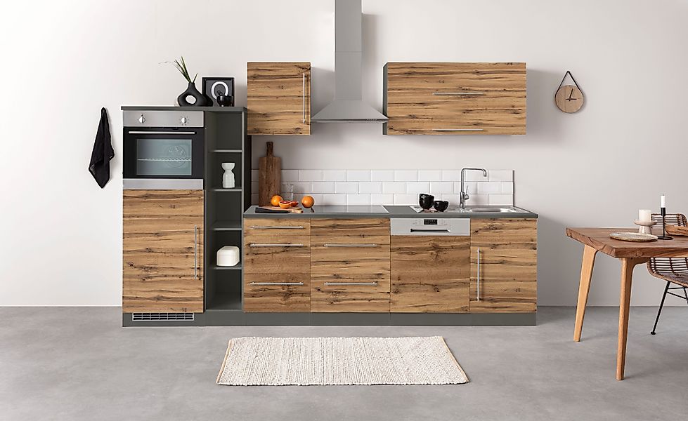 KOCHSTATION Küchenzeile KS-Samos, Breite 310 cm, günstig online kaufen