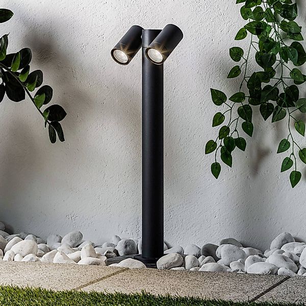 Prios Wegeleuchte Tulimar, 2-flg., 60cm, Metall, IP65 günstig online kaufen