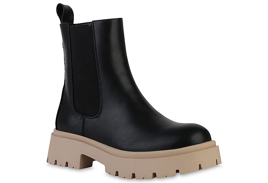 VAN HILL 840280 Plateaustiefelette Damen Plateau Boots Stiefeletten Profil- günstig online kaufen