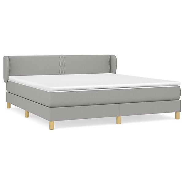 Vidaxl Boxspringbett Mit Matratze Hellgrau 160x200 Cm Stoff günstig online kaufen