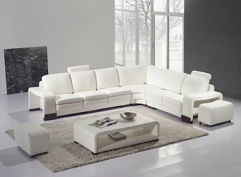 JVmoebel Ecksofa, Komplette Sofa Couch Moderne Garnitur Ecksofa + Hocker + günstig online kaufen