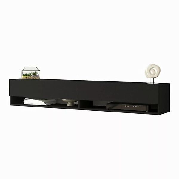 en.casa TV-Schrank »Laitila« TV Hängeboard 180x31,5x29,5cm Schwarz günstig online kaufen