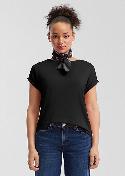 QS T-Shirt Loose Fit-Shirt im Lyocellmix Fledermausärmel günstig online kaufen