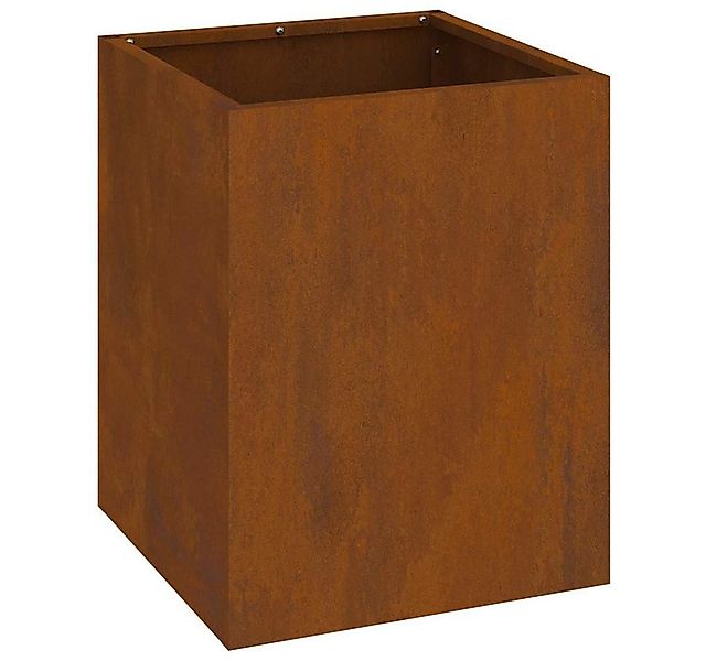 vidaXL Blumentopf Gartenblumentopf Braun 32 x 32 x 40 cm Wetterfestes Stahl günstig online kaufen
