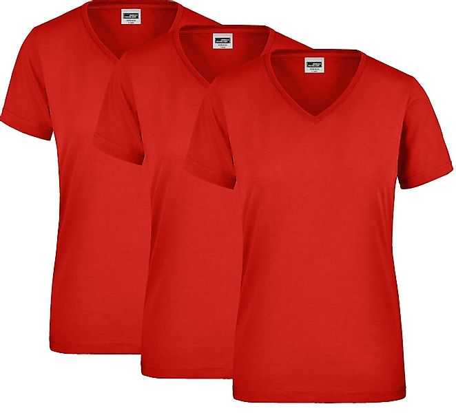 James & Nicholson T-Shirt 3er-Pack Strapazierfähiges und pflegeleichtes Dam günstig online kaufen