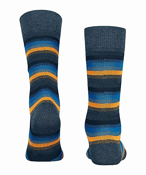 Burlington Devon Herren Socken, 40-46, Blau, Streifen, Baumwolle (Bio), 210 günstig online kaufen