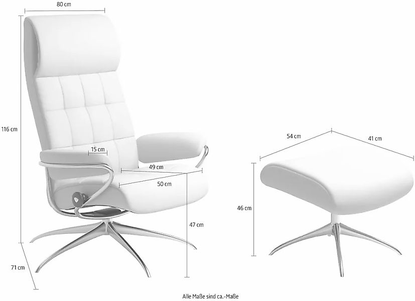 Stressless Relaxsessel "London", (Set, Relaxsessel mit Hocker), mit Hocker, günstig online kaufen