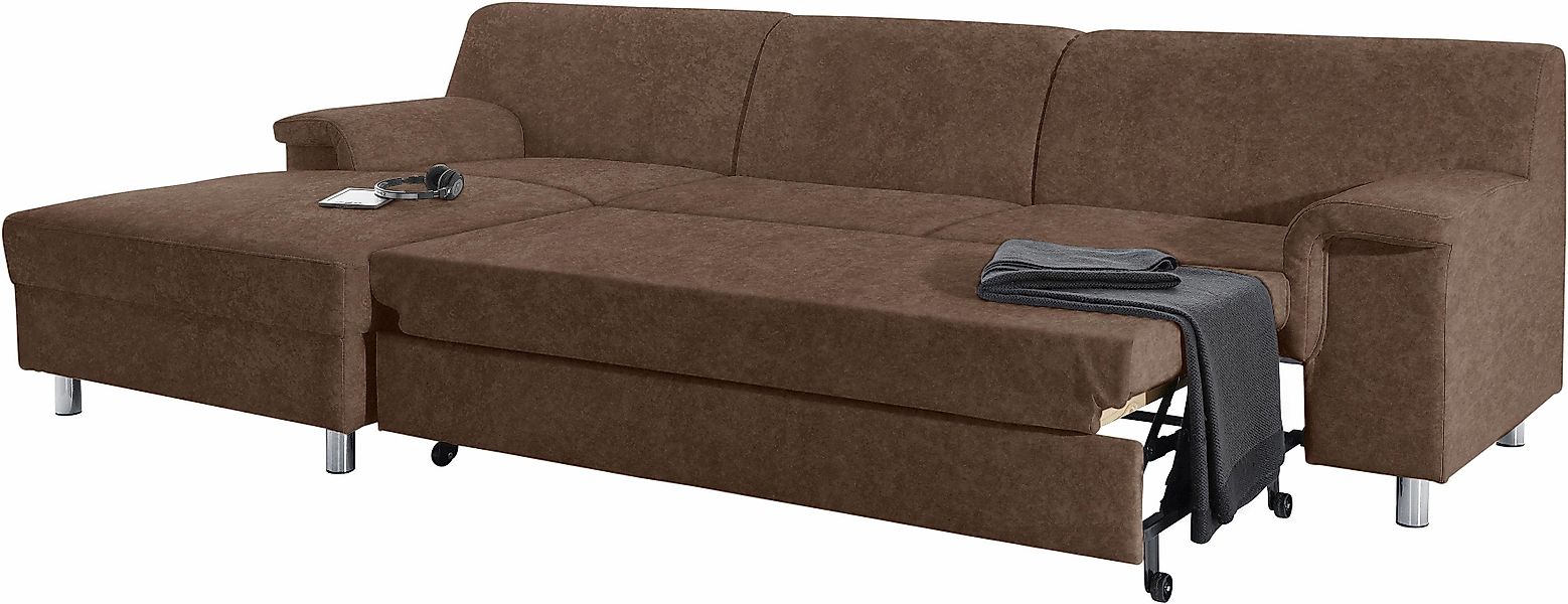 INOSIGN Ecksofa "Jamie, modern und elegant, Fußhöhe 9cm, L-Form,", wahlweis günstig online kaufen