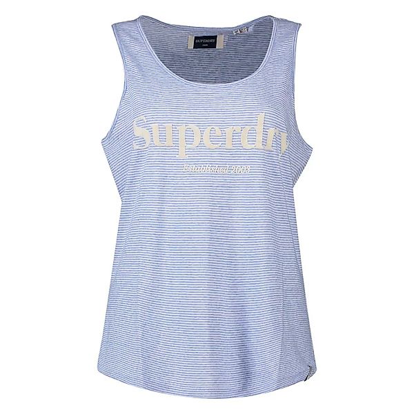 Superdry Summer House Graphic Ärmelloses T-shirt M Blue Stripe günstig online kaufen