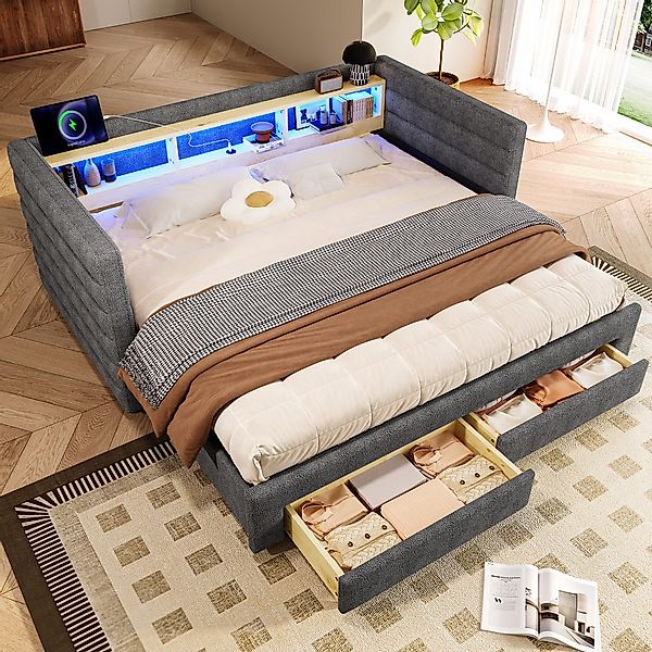 OKWISH Daybett Tagesbett,Sofabett,mit 2 Schubladen, Schlafsofa günstig online kaufen