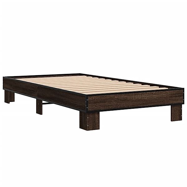 vidaXL Bett Bettgestell Braun Eichen-Optik 75x190 günstig online kaufen