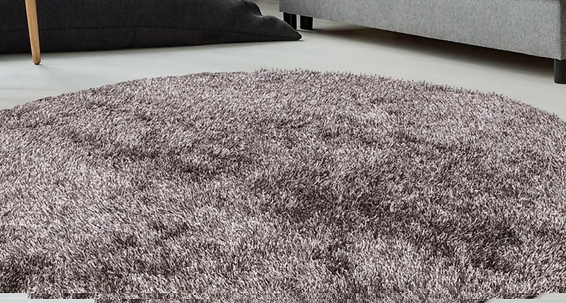 Kayoom Hochflor-Teppich "Diamond 700" rund 45 mm Höhe weiche Microfaser, La günstig online kaufen