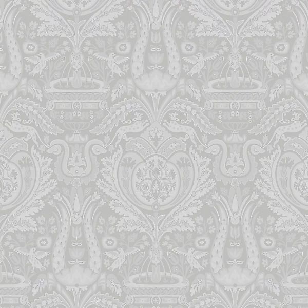 Laura Ashley Vliestapete Heraldic Damask Slate Grey 10,05 x 0,52 m günstig online kaufen