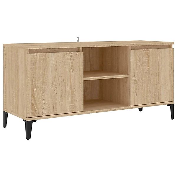 Tv-schrank Mit Metallbeinen Sonoma-eiche 103,5x35x50 Cm günstig online kaufen