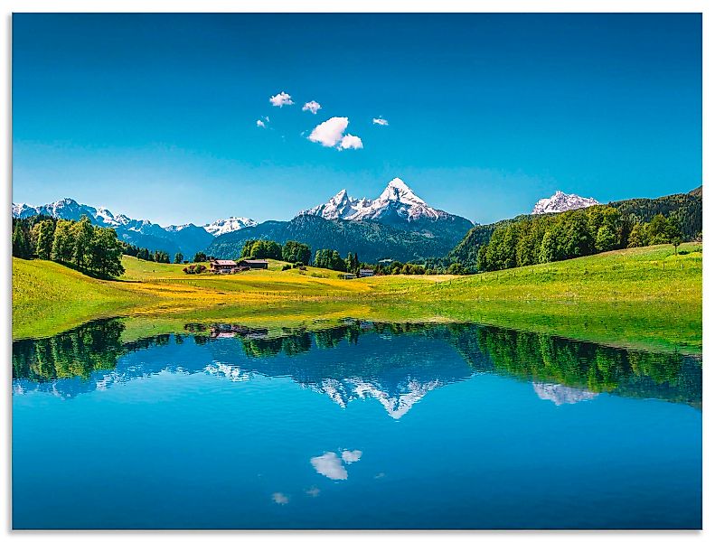 Artland Wandbild "Landschaft in den Alpen", Berge, (1 St.), als Alubild, Ou günstig online kaufen