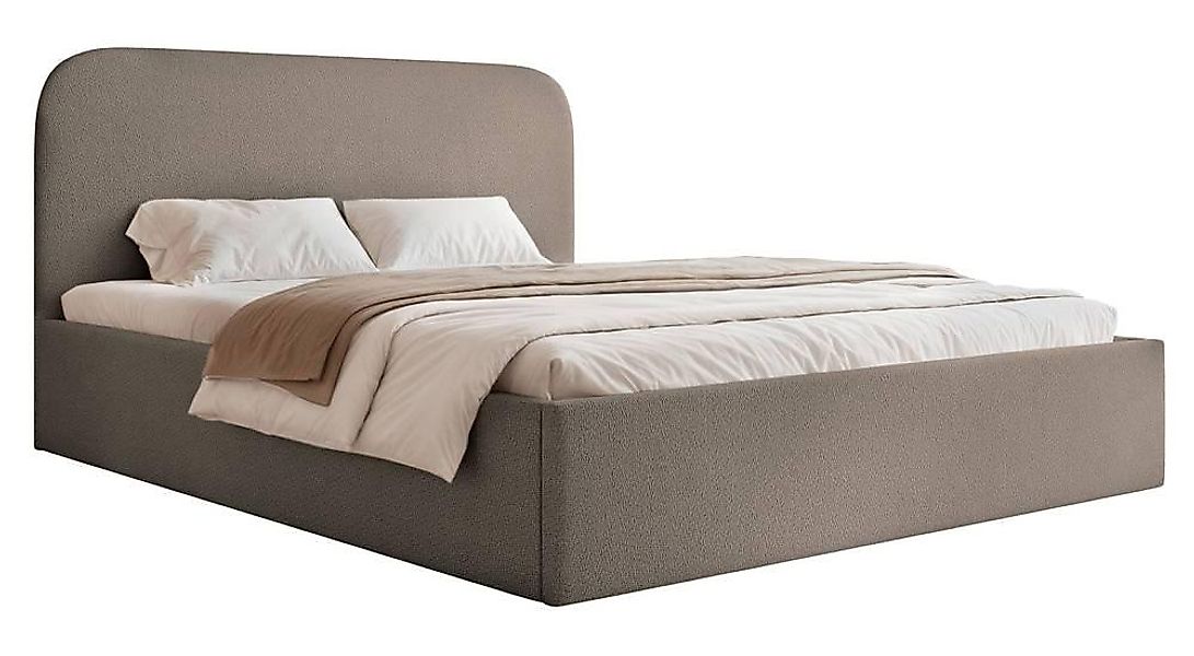 NADUVI Collection | Bettgestell Fia 180x200 Chenille mit Staufach günstig online kaufen