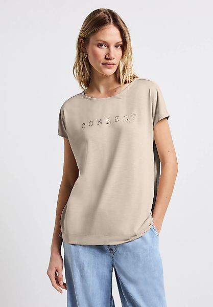 STREET ONE T-Shirt, mit Wording aus Schmucksteinen günstig online kaufen