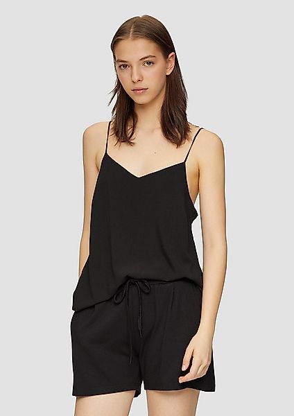 QS Muskelshirt Bluse Bluse aus Satin mit V-Neck günstig online kaufen