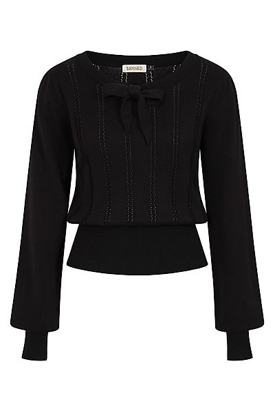 Banned Strickpullover Angel Pointelle Schwarz Vintage günstig online kaufen