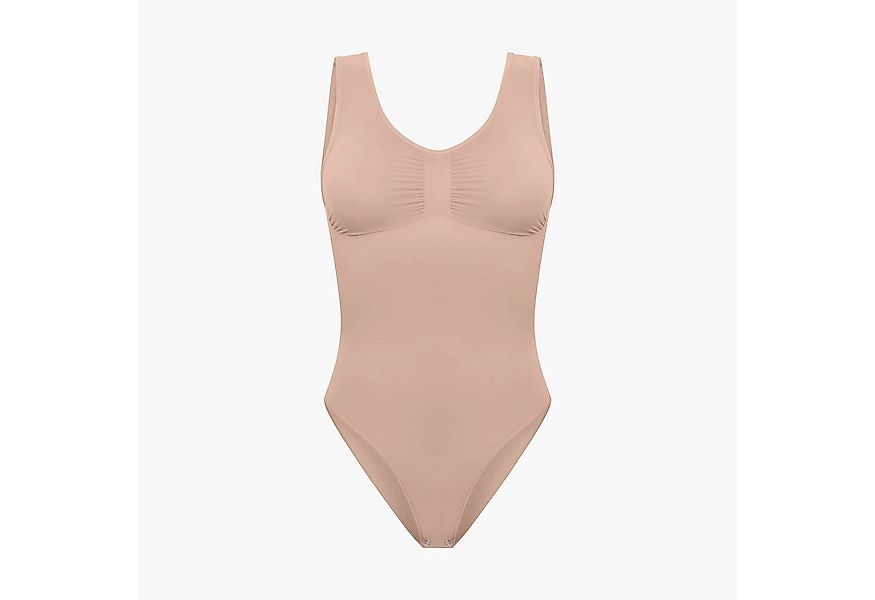 Creamy Fabrics Miederbody Tank Bodysuit Sculpting Shapewear mit Slip-Beige- günstig online kaufen
