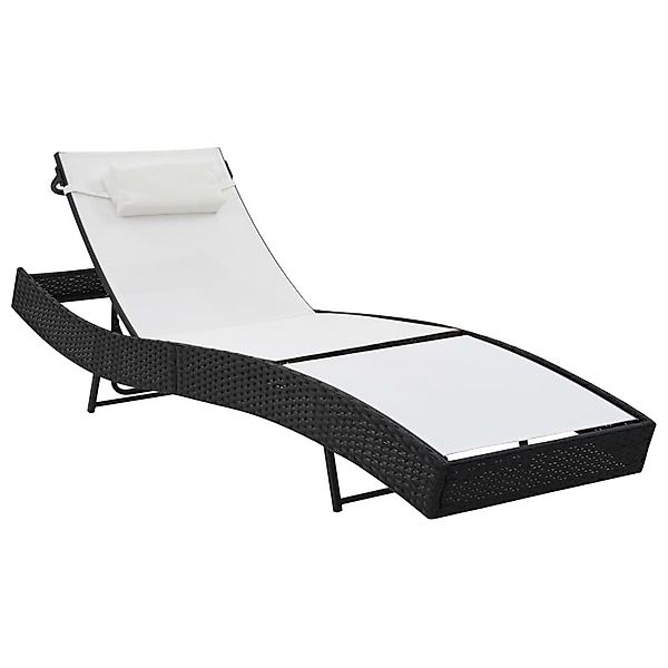 vidaXL Gartenliege Sonnenliege mit Kissen Poly-Rattan günstig online kaufen