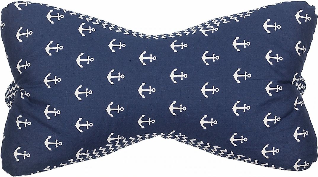 herbalind Nackenkissen "Leseknochen Dunkelblau Anker/Welle" 0 günstig online kaufen