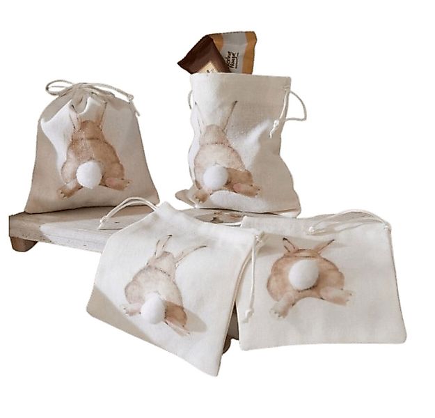Home-trends24.de Osternest Geschenkbeutel Hase 4er Set Deko Figur Säckchen günstig online kaufen